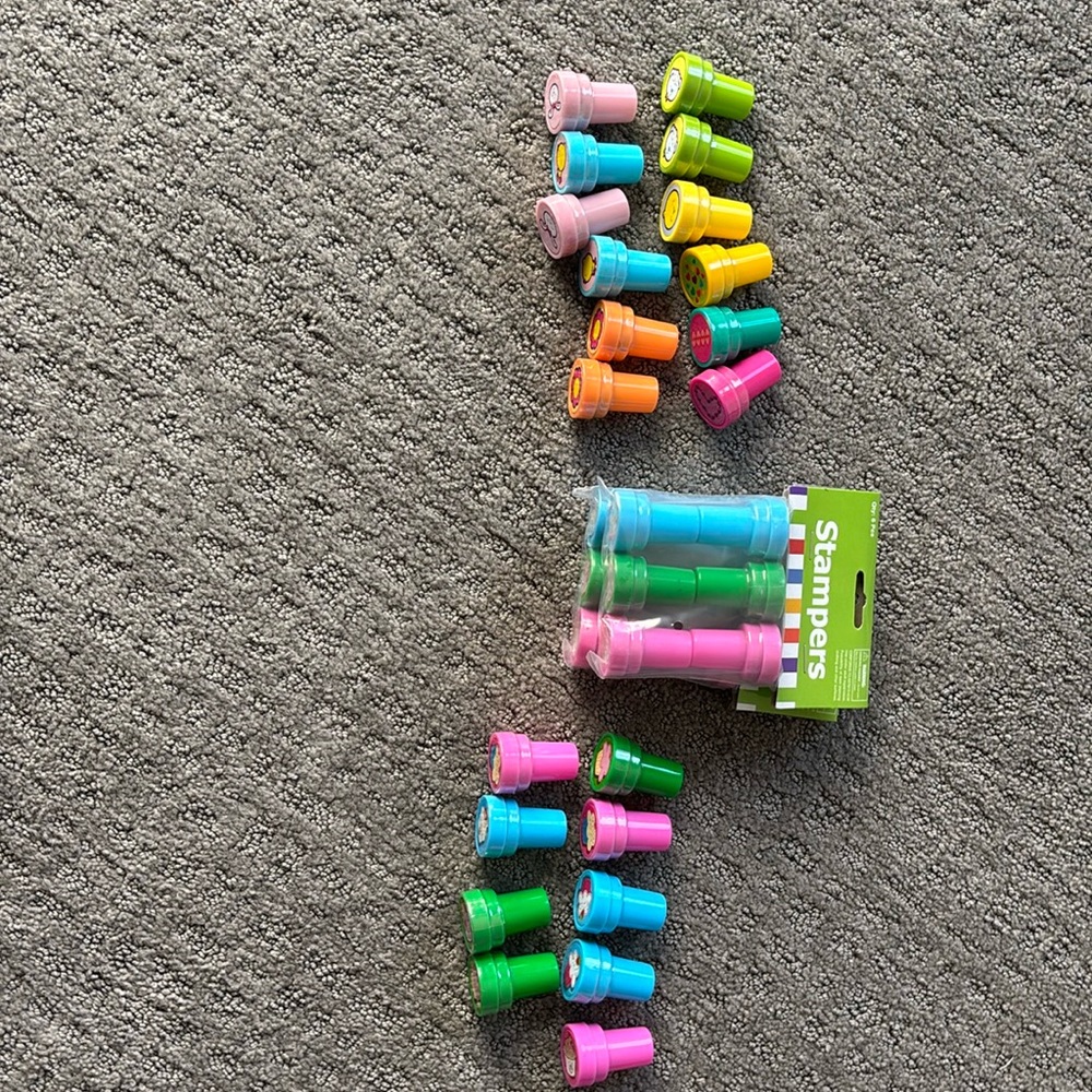 Girls’ stamps; all are new, just taken out of pack for classroom treasure box.